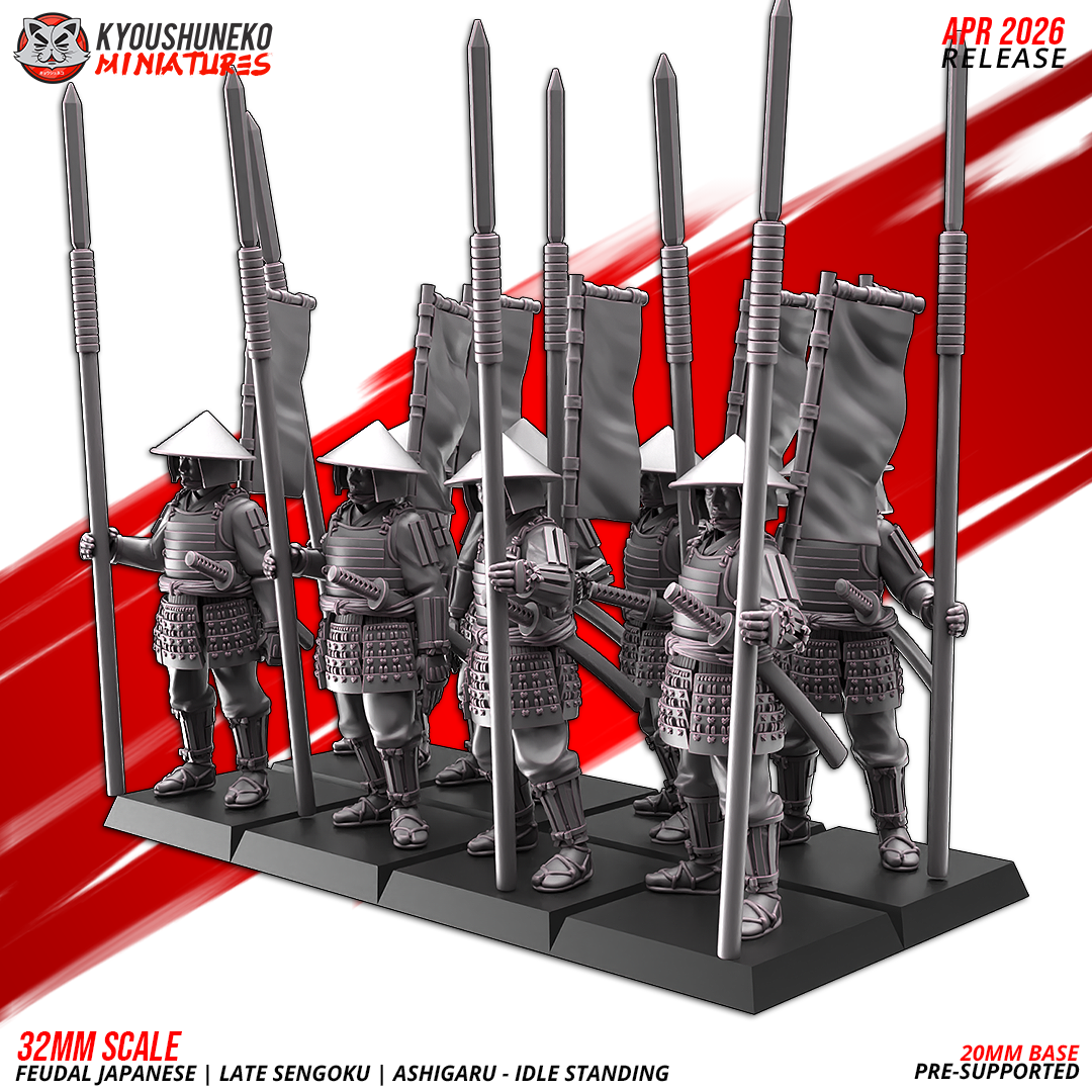Feudal Japanese Late Sengoku Ashigaru Idle Standing