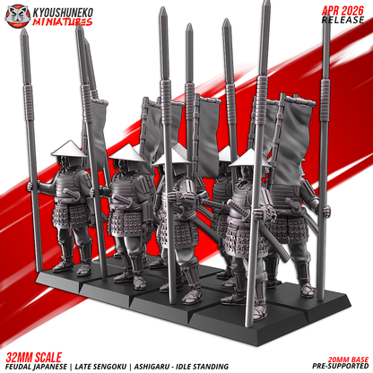 Feudal Japanese Late Sengoku Ashigaru Idle Standing