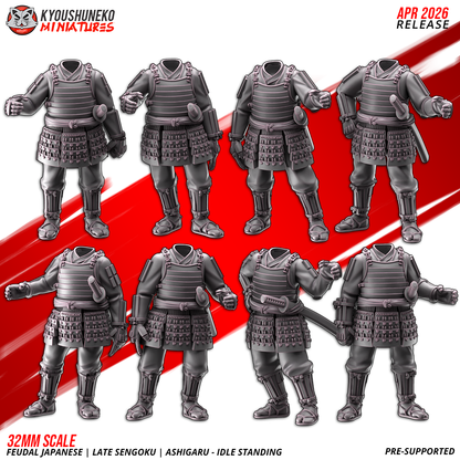 Feudal Japanese Late Sengoku Ashigaru Idle Standing