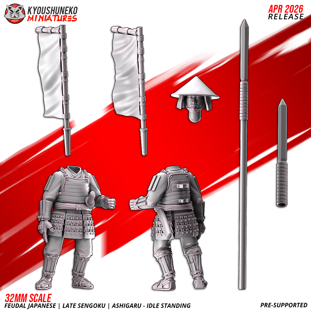 Feudal Japanese Late Sengoku Ashigaru Idle Standing
