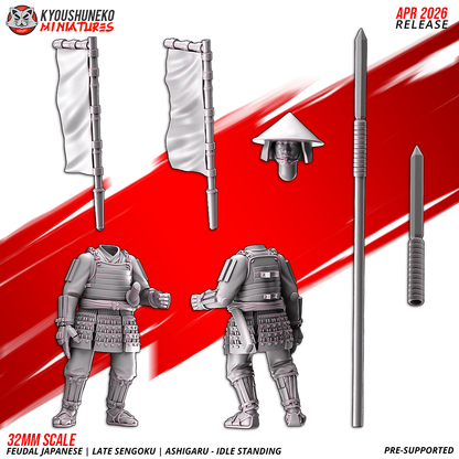 Feudal Japanese Late Sengoku Ashigaru Idle Standing