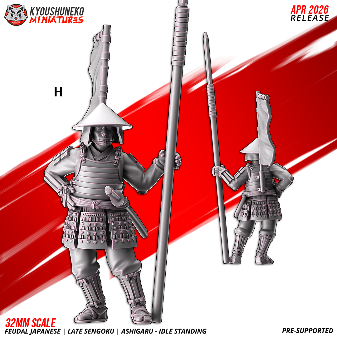 Feudal Japanese Late Sengoku Ashigaru Idle Standing