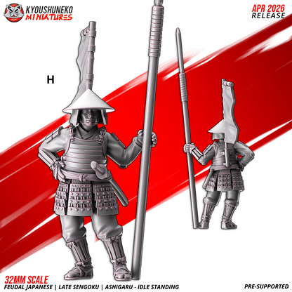 Feudal Japanese Late Sengoku Ashigaru Idle Standing
