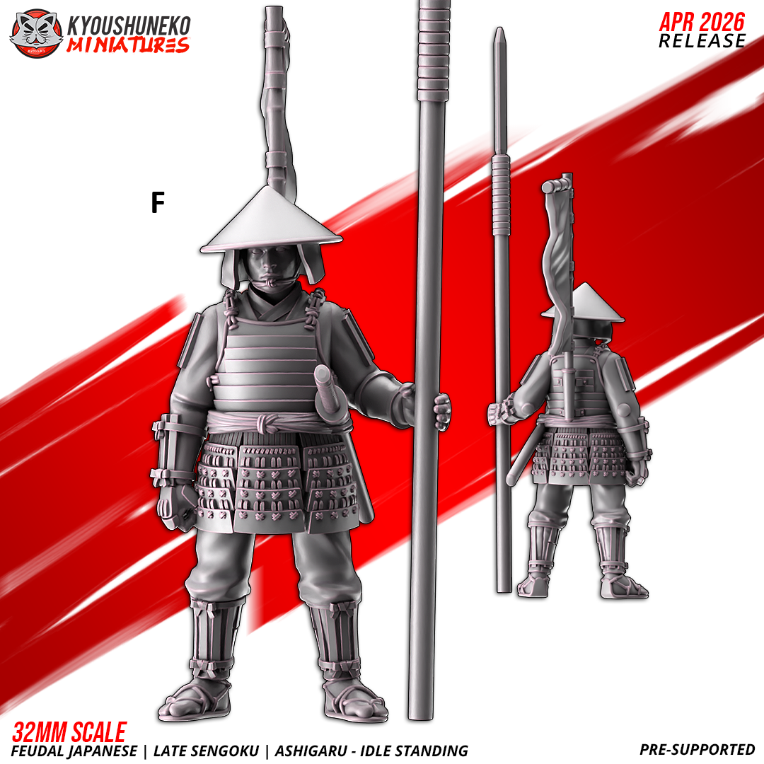 Feudal Japanese Late Sengoku Ashigaru Idle Standing