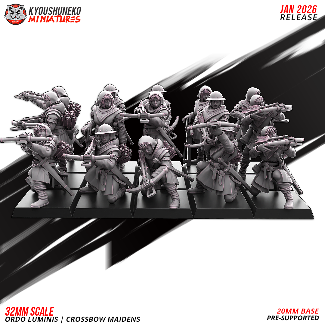 Ordo Luminis Crossbow Maidens | Grand Cathay | Kyoushuneko Miniatures