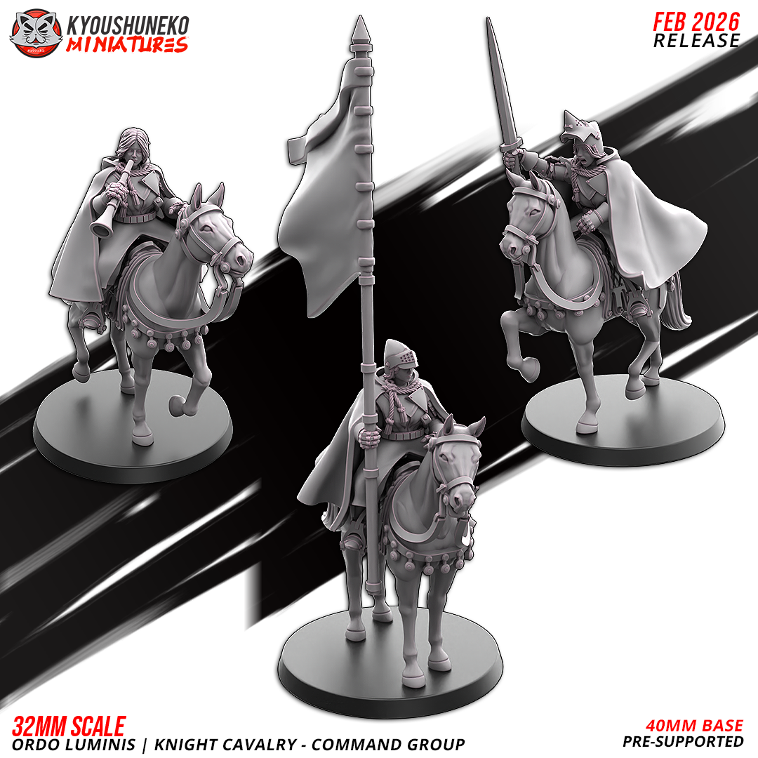 Ordo Luminis Knight - Command Group | Grand Cathay | Kyoushuneko Miniatures