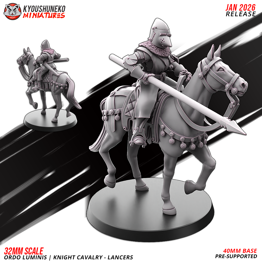 Ordo Luminis Knight Cavalry – Lancers | Grand Cathay | Kyoushuneko Miniatures