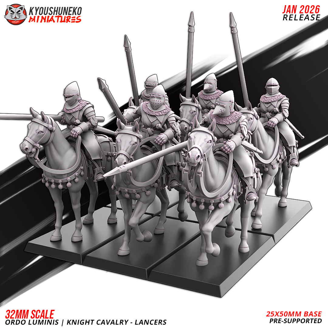 Ordo Luminis Knight Cavalry – Lancers | Grand Cathay | Kyoushuneko Miniatures