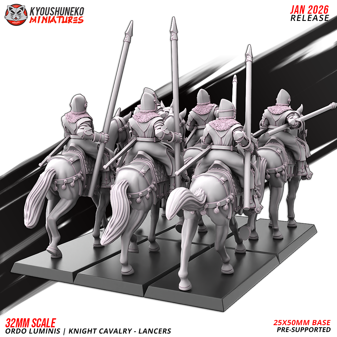 Ordo Luminis Knight Cavalry – Lancers | Grand Cathay | Kyoushuneko Miniatures