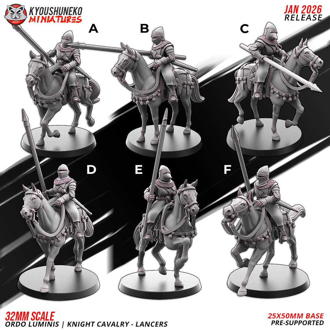 Ordo Luminis Knight Cavalry – Lancers | Grand Cathay | Kyoushuneko Miniatures