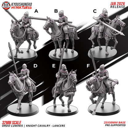 Ordo Luminis Knight Cavalry – Lancers | Grand Cathay | Kyoushuneko Miniatures