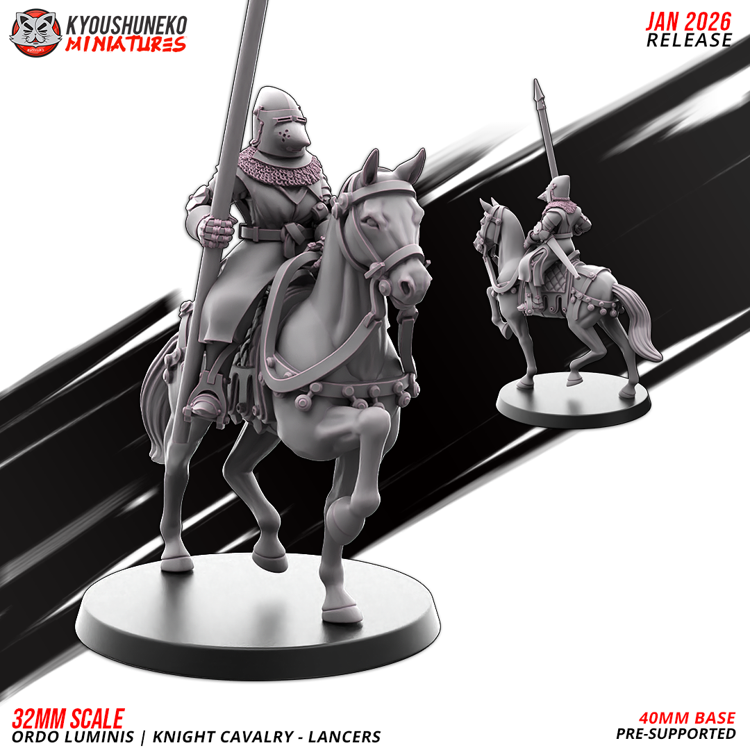 Ordo Luminis Knight Cavalry – Lancers | Grand Cathay | Kyoushuneko Miniatures