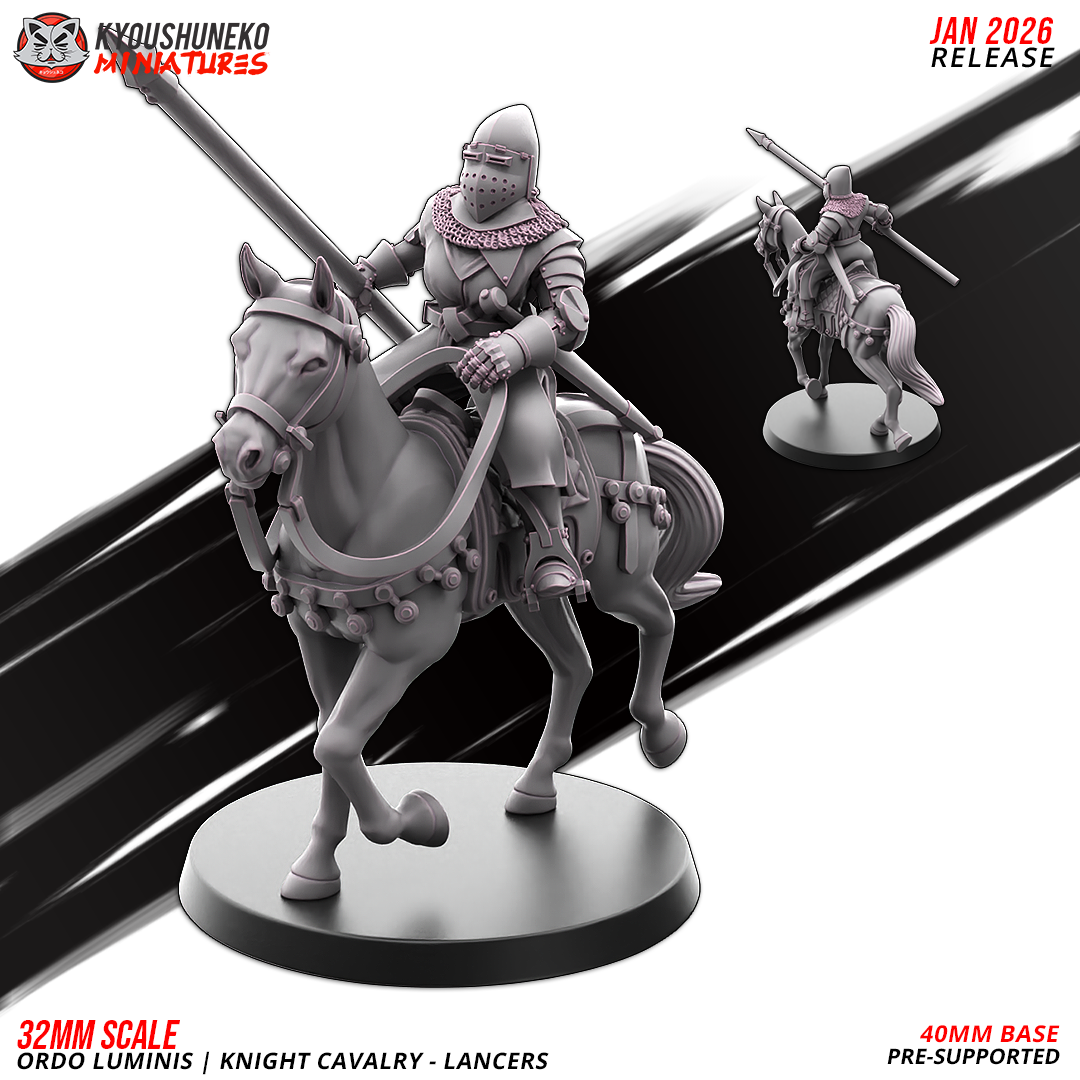 Ordo Luminis Knight Cavalry – Lancers | Grand Cathay | Kyoushuneko Miniatures
