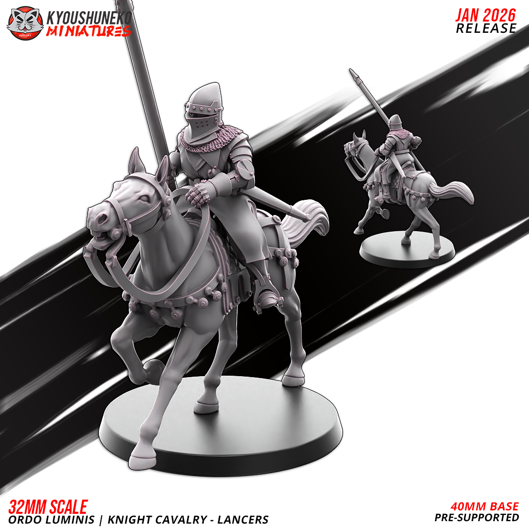Ordo Luminis Knight Cavalry – Lancers | Grand Cathay | Kyoushuneko Miniatures
