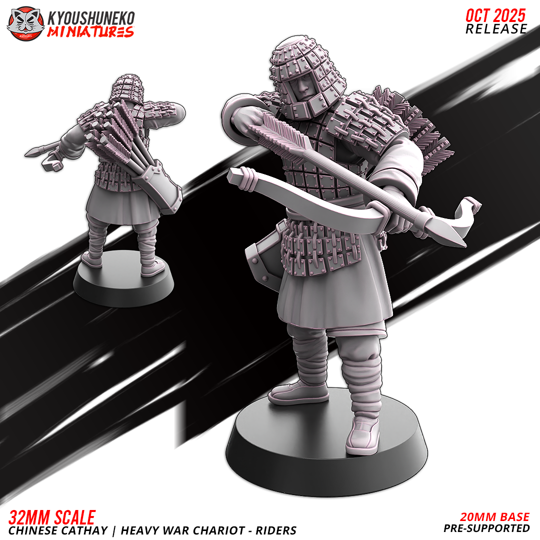 Chinese Cathay Heavy Warrior Chariot Riders