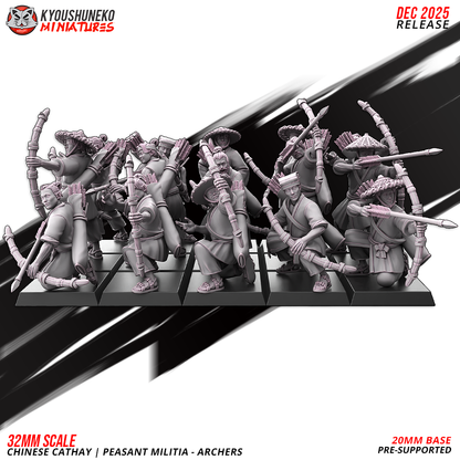 Chinese Cathay Peasant Militia Archers