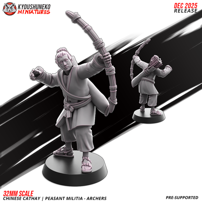 Chinese Cathay Peasant Militia Archers