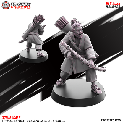 Chinese Cathay Peasant Militia Archers