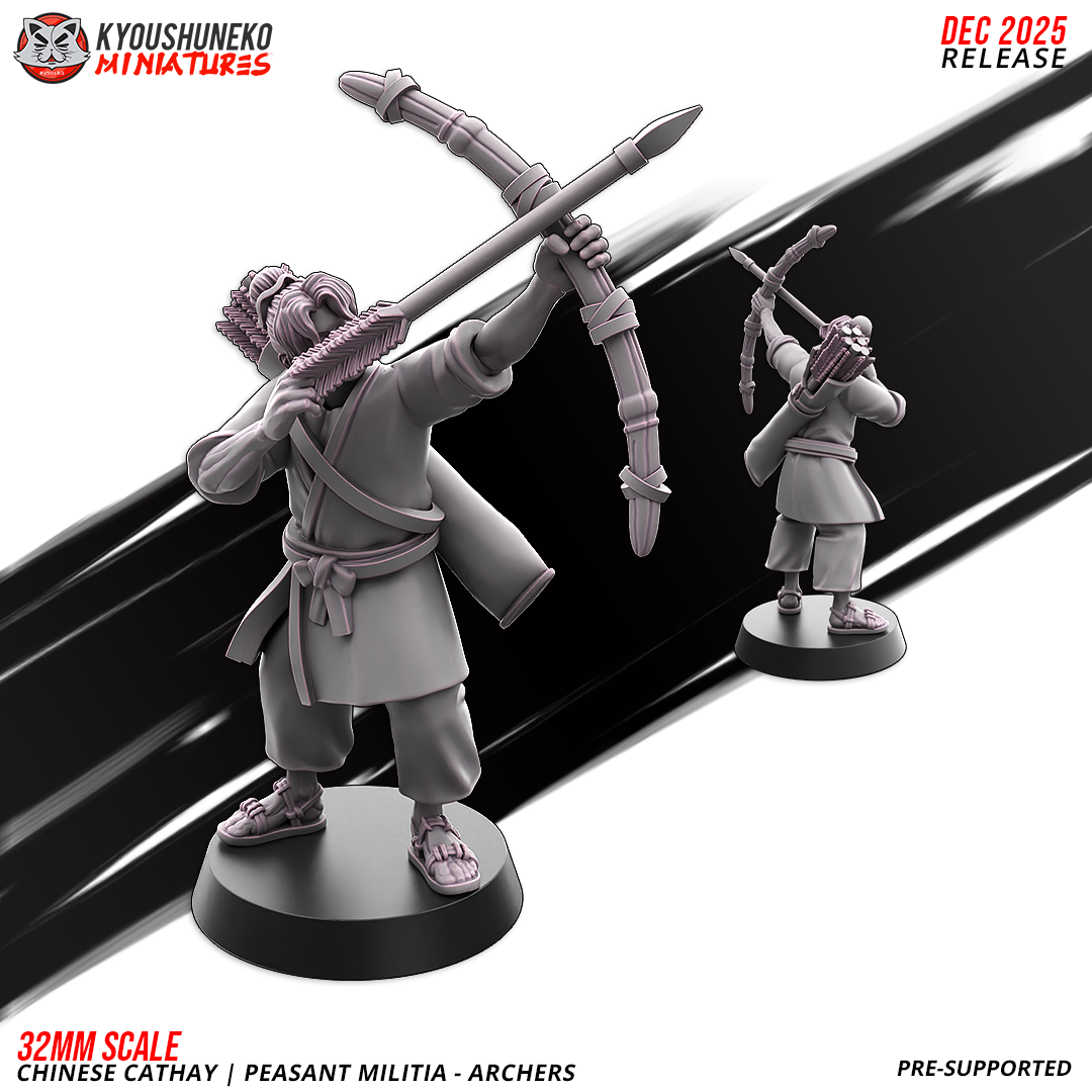 Chinese Cathay Peasant Militia Archers