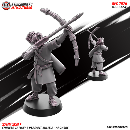 Chinese Cathay Peasant Militia Archers