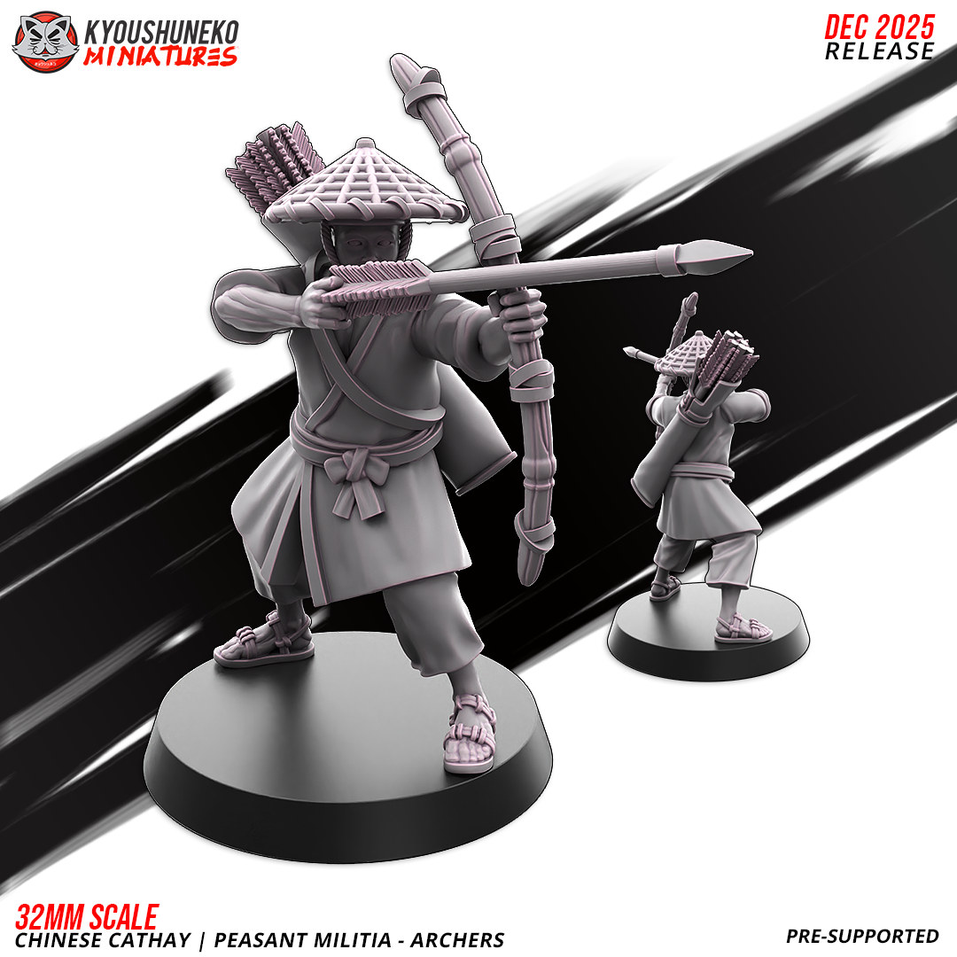 Chinese Cathay Peasant Militia Archers