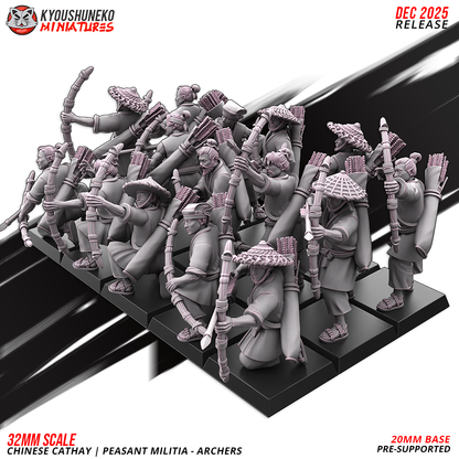 Chinese Cathay Peasant Militia Archers