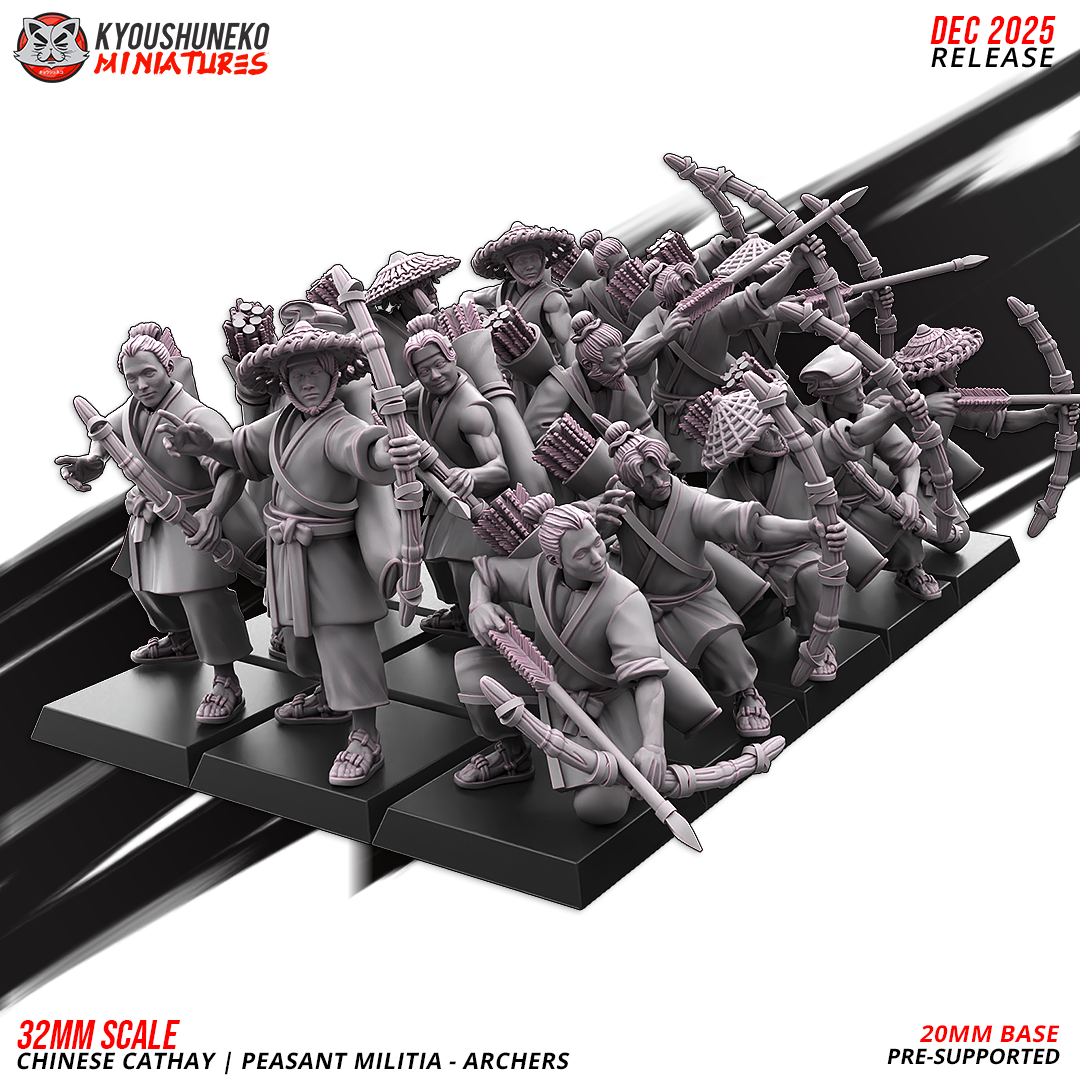 Chinese Cathay Peasant Militia Archers