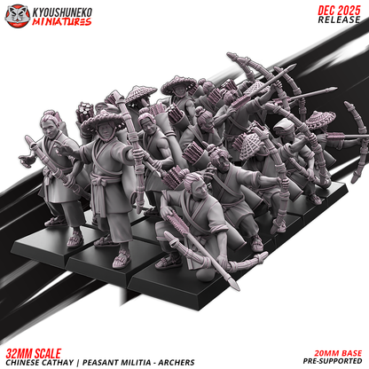 Chinese Cathay Peasant Militia Archers