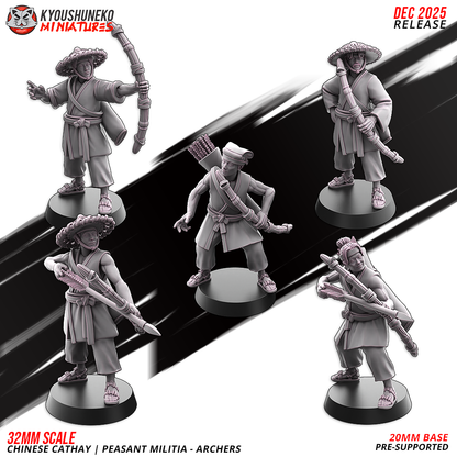 Chinese Cathay Peasant Militia Archers