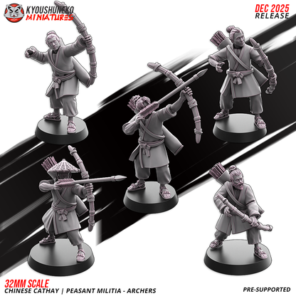 Chinese Cathay Peasant Militia Archers