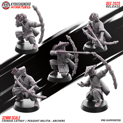 Chinese Cathay Peasant Militia Archers