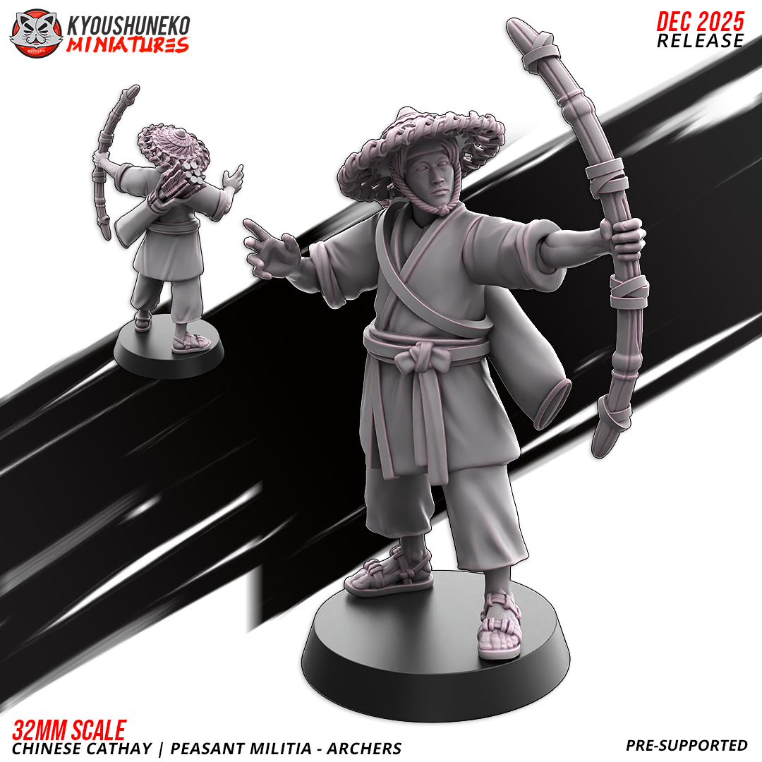 Chinese Cathay Peasant Militia Archers