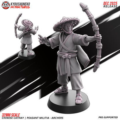 Chinese Cathay Peasant Militia Archers