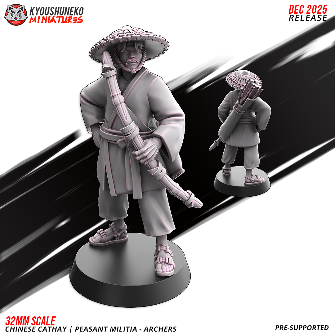 Chinese Cathay Peasant Militia Archers