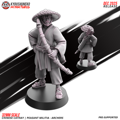 Chinese Cathay Peasant Militia Archers