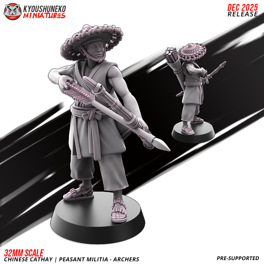 Chinese Cathay Peasant Militia Archers