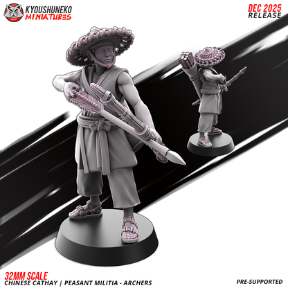 Chinese Cathay Peasant Militia Archers