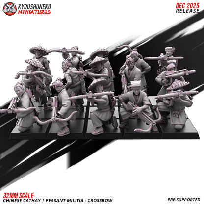 Chinese Cathay Peasant Militia Crossbows