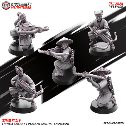 Chinese Cathay Peasant Militia Crossbows
