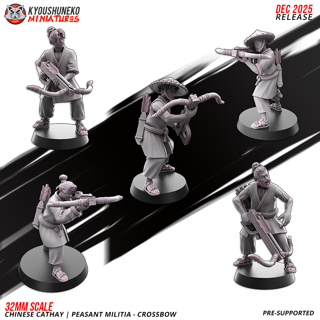 Chinese Cathay Peasant Militia Crossbows