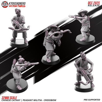 Chinese Cathay Peasant Militia Crossbows