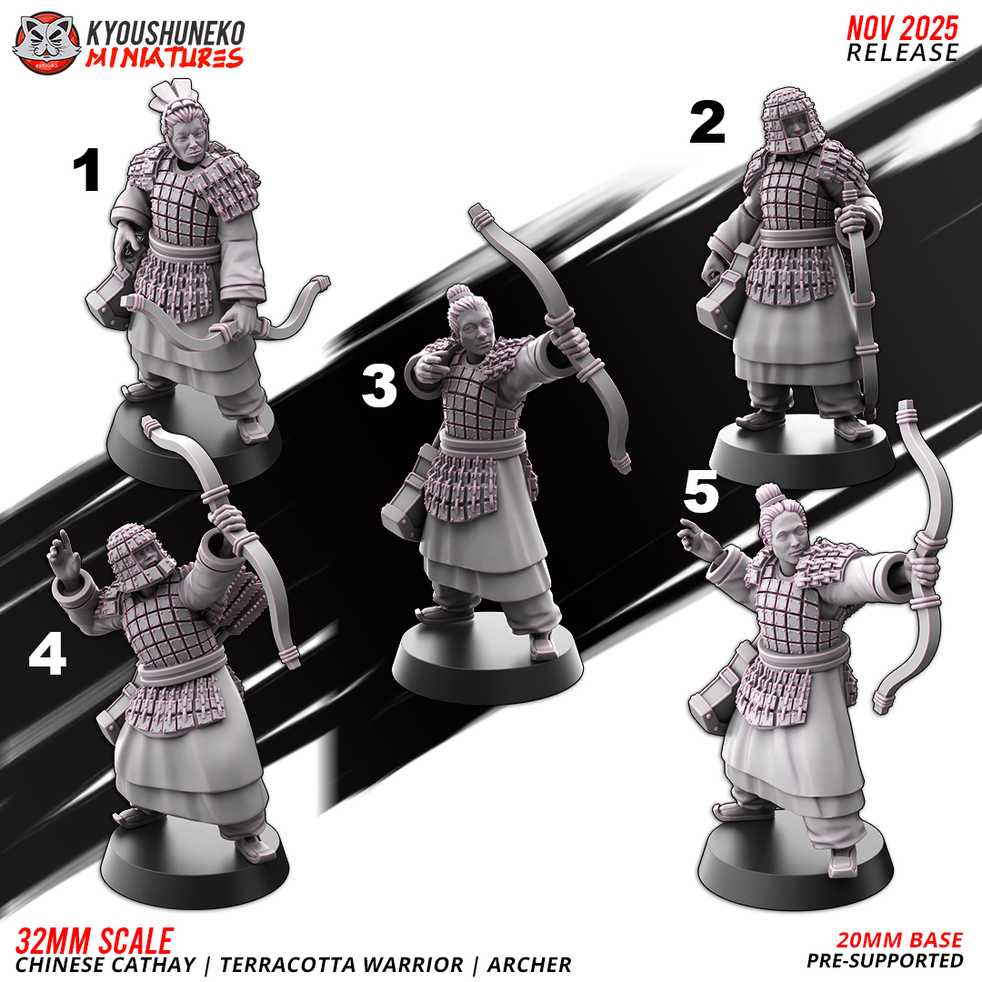 Chinese Cathay Terracotta Warriors Bow