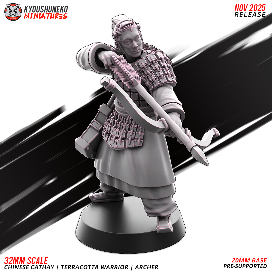 Chinese Cathay Terracotta Warriors Bow