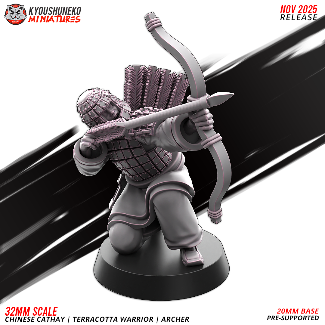 Chinese Cathay Terracotta Warriors Bow