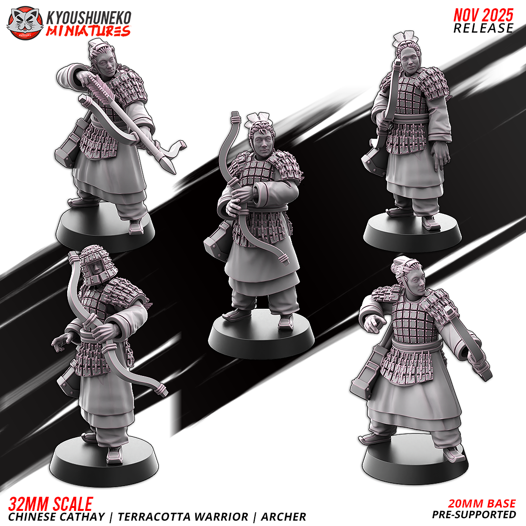 Chinese Cathay Terracotta Warriors Bow