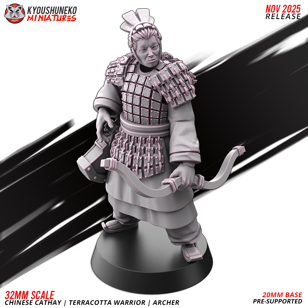 Chinese Cathay Terracotta Warriors Bow