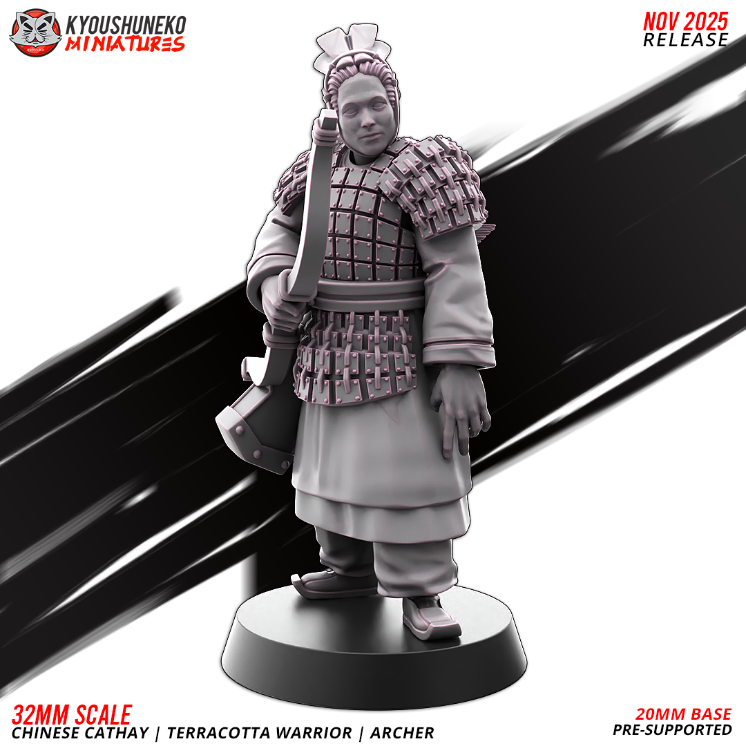 Chinese Cathay Terracotta Warriors Bow
