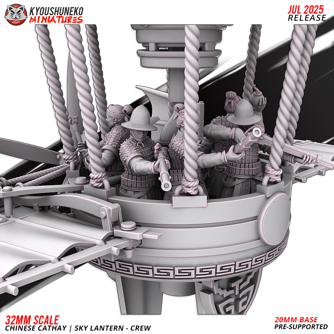 Included Sky Lantern crew, pose detail