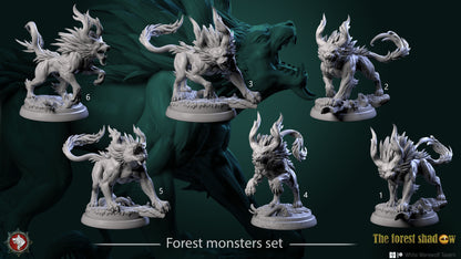 Forest Monsters Set | The Forest Shadow | Resin 3D Printed Miniature | White Werewolf Tavern | DnD