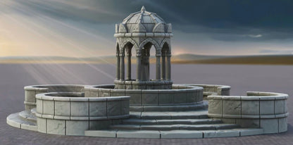 Fountain "B" | 6-28mm Scale | Ivory City | The Printing Goes Ever On | Buildings and Terrain